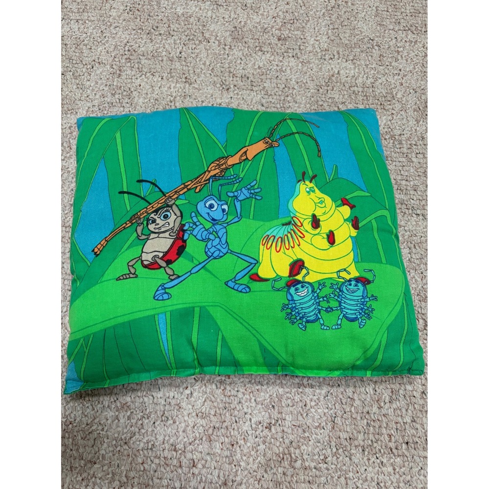 Disney Pixar A Bugs Life Throw Pillow Flik Heimlich Francis Vintage Decor 14in